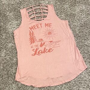 Maurice’s Pink Sleeveless Medium Graphic Tank Top